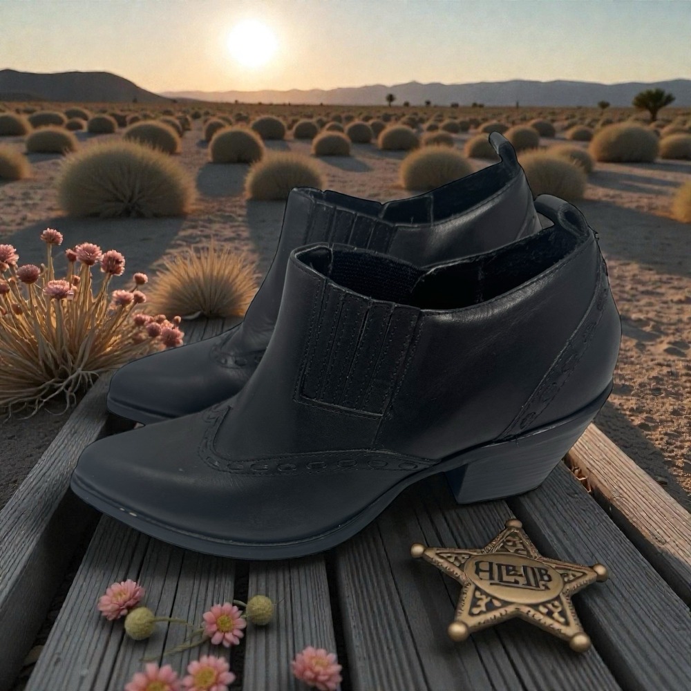 Durango Black Western-Inspired Ankle Booties